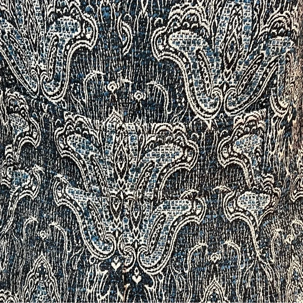 Vtg Oscar an Oscar de la Renta Company Fleur-de-lys Jacquard Print Jacket Sz-4